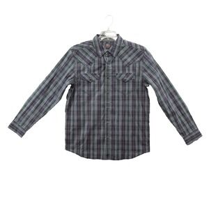 Moon Shine Men Shirt Medium Western Long Sleeve Cotton Snap New